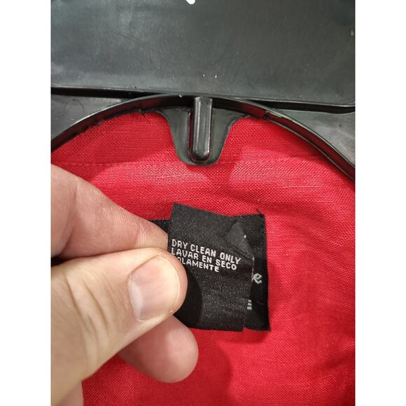 Positive Attitude 2 Piece Linen Maxi Dress Set Jacket Midi Embroidery sz 14 Pink - Picture 9 of 12